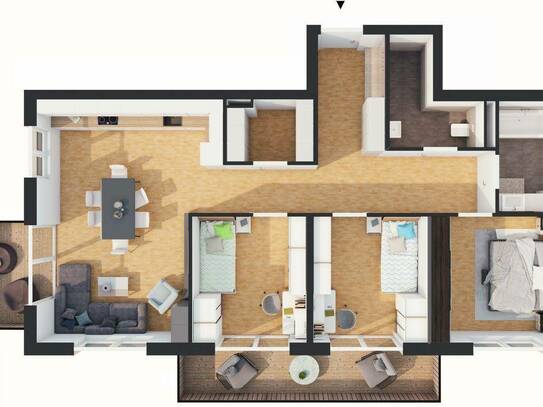 Hochwertige 4-Zimmer Penthouse-Wohnung mit Terrasse (W16)
