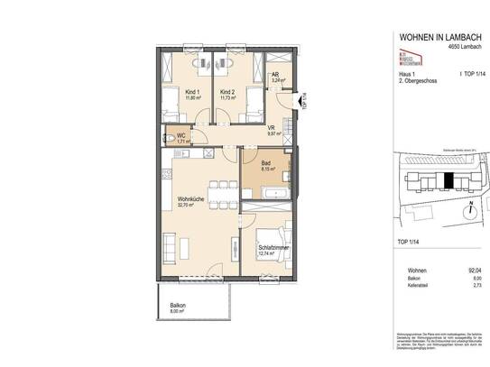 4-Raum Wohnung - Neubau Lambach