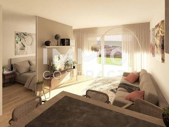 Ideale 1,5 Zimmer Wohnung mit kl. Garten in den STADTTERRASSEN PEUERBACH - provisionsfrei!