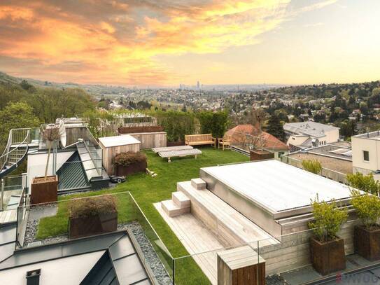 ERSTBEZUG | Spektakuläres Luxus-Penthouse mit traumhaftem Fern- und Stadtblick | Dachgarten mit Pool | Hauseigenes Gym…