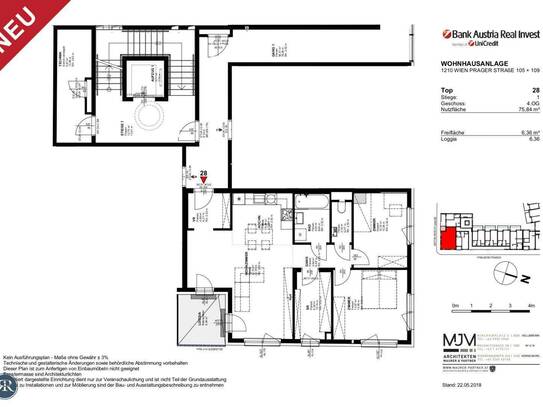 4-Zi + Loggia im 4. OG + Video - TOP 128