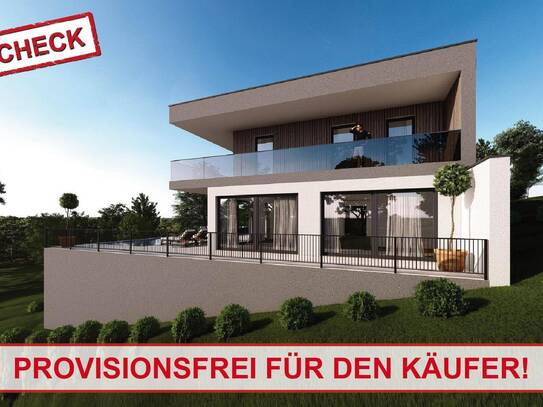 Architektenvilla mit Fernsicht in BESTLAGE am Gedersberg! 156 m² Terrasse, Pool, Tiefgarage, uvm