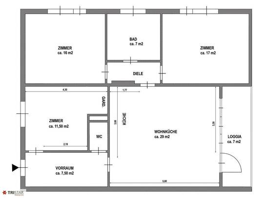 Provisionsfrei++Große 4-Zimmer Neubauwohnung mit Loggia (ca. 100m2) + Pkw-Stellplatz ++ 2485 Wampersdorf Nähe Pottendorf