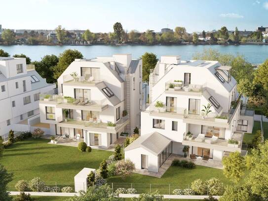 Luxus Wohnen - Direkt am Wasser mit 167m2 Garten! 2-Zimmer-Eigentums-Maisonette