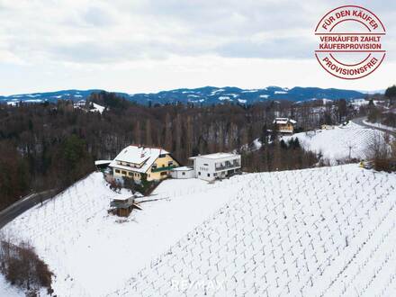 INVESTOREN aufgepasst! Weingut mit Gästezimmer, drei Betriebswohnungen in Leutschacher Aussichtslage PROVISIONSFREI