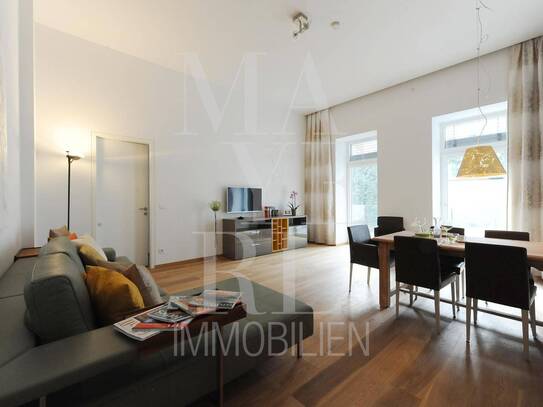 ALL IN MIETE - Exklusives, modern möbliertes Apartment mit Terrasse, helle, sonnige Ruhelage