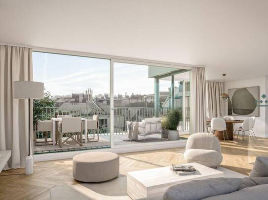 UP IN THE SKY: Unverbaubarer Weitblick - Penthouse auf drei Ebenen mit mit Dachterrasse