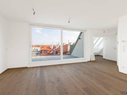 JETZT PROVISIONSFREI | ERSTBEZUG MIT FERNBLICK | Dachgeschoss mit ca. 12 m² INNENHOF-TERRASSE | TG-Stellplatz optional…