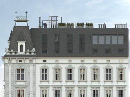 Kein Gas mehr! Top DG Wohnung mit Balkon - 2 großzügige Zimmer, alles auf einer Ebene! Luft-Wasserwärmepumpe, Klima und…