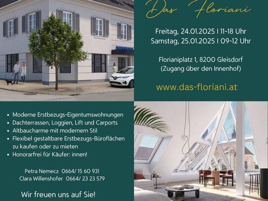 GLEISDORF-ZENTRUM: HELLES, MODERNES ERSTBEZUGSBÜRO! OPEN HOUSE DAYS!