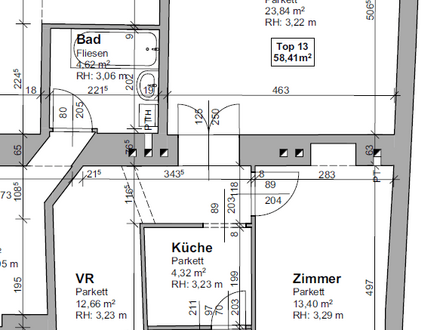 Nahe Naschmarkt: Attraktive Zwei-Zimmer-Wohnung in Hofruhelage!!!