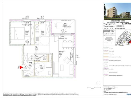 2-Zimmer-Wohnung mit Balkon, Top 12