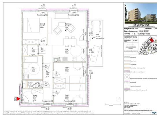 4-Zimmer-Wohnung mit Balkon, Top 18