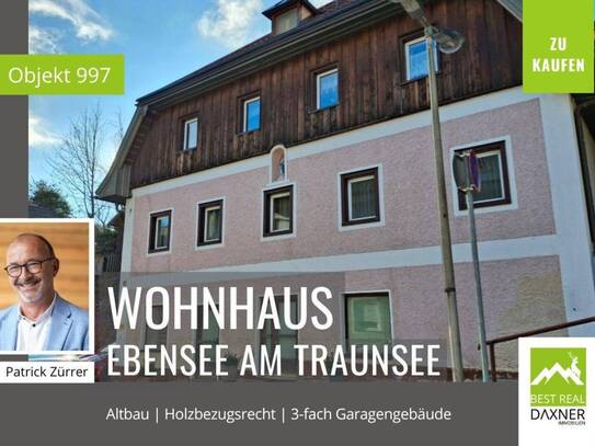 Historischer Altbau mit 3-fach Garagengebäude und Holzbezugsrecht