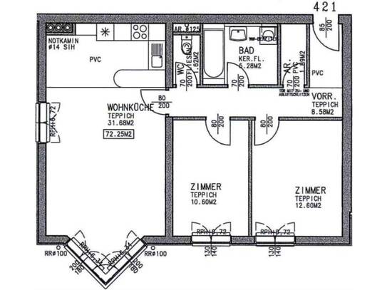 3-Zimmer-Wohnung, Top 21