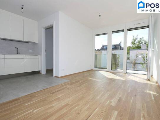 LUXUS-Wohnung, 2 Zimmer, Pauschalmiete, West-Balkon,Maßeinbau-Küche, zugfreie Deckenkühlung, FBH, Alarmanlage, Garage,…