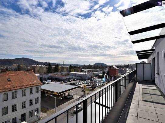 Ihr Traum-Penthouse in Graz-Gösting wartet! Lassen Sie sich von atemberaubendem Schlossbergblick, einer großzügigen Dac…