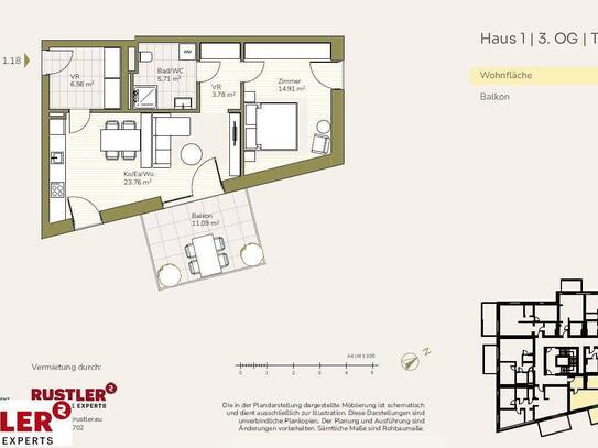 Ihr privater Balkon im Grünen: Exklusive 2-Zimmerwohnung im Schlosspark