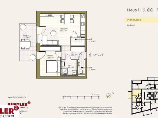 Erstklassiges Wohnen im Schlosspark: Wo Träume wahr werden 2-Zimmerwohnung mit Balkon