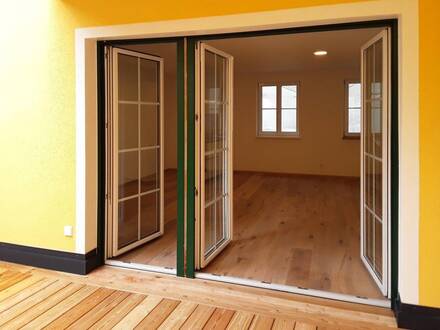 Eine reizende Mietwohnung mit 3 Zimmer und sehr großer Terrasse / Erstbezug.
