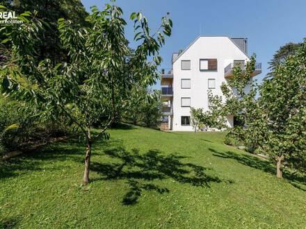 Exklusive Gartenwohnung mit Panoramablick, Wellnessbereich, Pool und Tiefgargenplatz