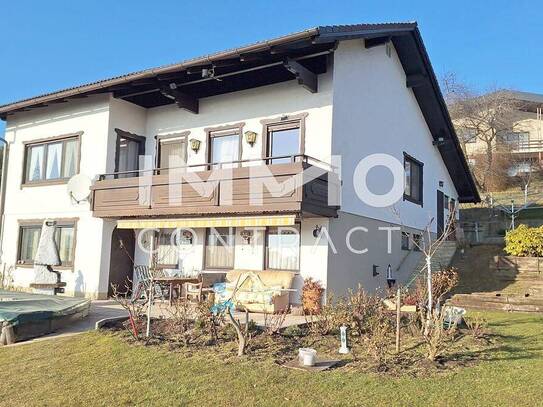 Wohnhaus in Artstetten mit Weitblick, Hanglage und Schwimmbecken vorm Haus, möbliert