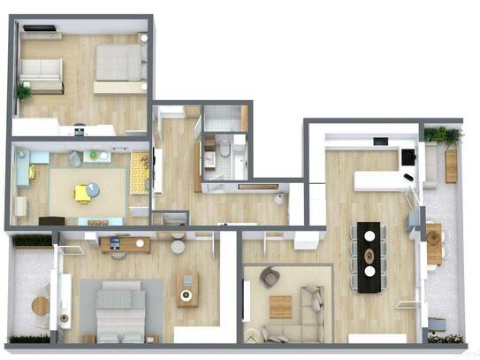 8020 -Großzügige 4-Zimmer-Wohnung mit 2 Loggias und kostenlosem Parken im Innenhof