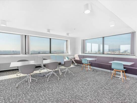 Coworking-Bereich in Regus Millennium Tower