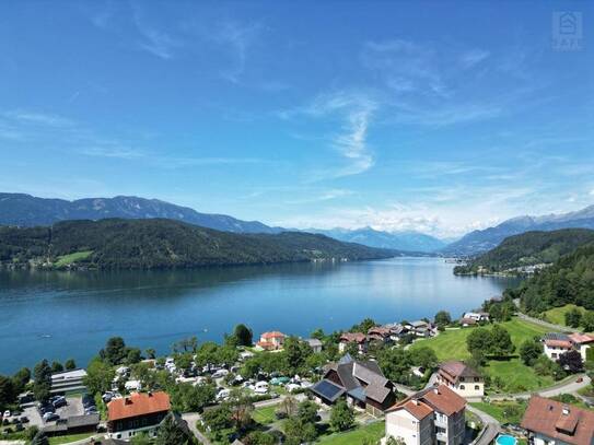 Gepflegte Frühstückspension mit Blick auf den Millstättersee gleich über dem Strandbad.