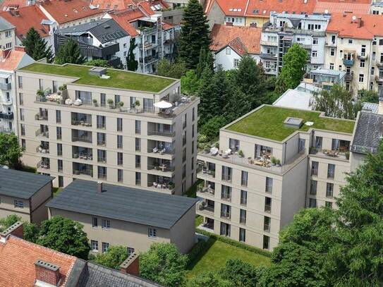 Herz-Jesu Viertel: 2-Zimmer Gartenwohnung + Loggia + Terrasse!