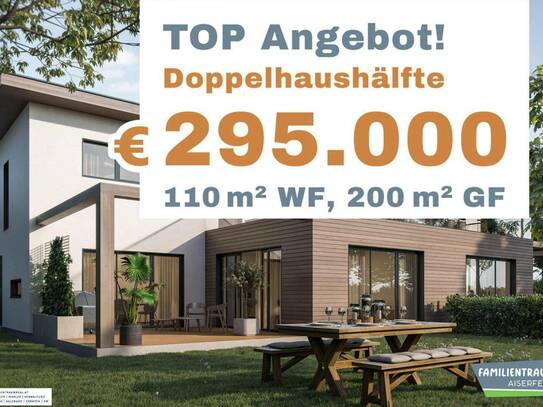 Doppelhaushälfte belagsfertig mit Garten - unschlagbarer Preis! Leistbares Wohnen in Schwertberg