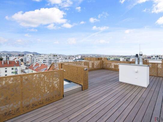 Erstbezug mit Traumaussicht *** ca 60m² Dachterrasse *** Nähe U1 Kagraner Platz