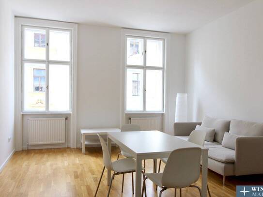 Lichtdurchflutete, neu möblierte 2-Zimmer-Altbauwohnung - Nähe Mariahilfer Straße