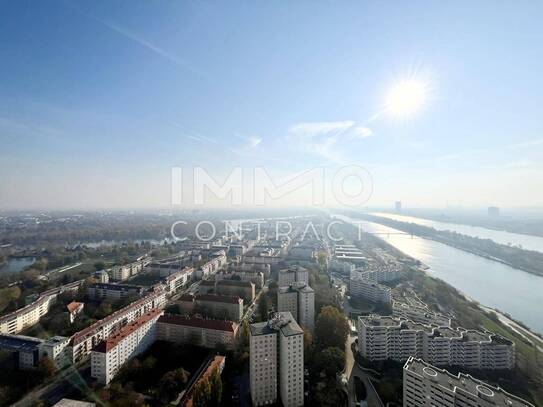 Neubau-Erstbezug Studio Neue Donau mit Top-Blick: Doorman, Gym, Sauna, Pool, Bar, Eventlounge uvm.