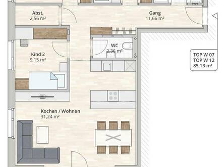 Schöne 4-Zimmer-Terrassenwohnung (TOP 7) in Frastanz, Beim Feldgatter 5