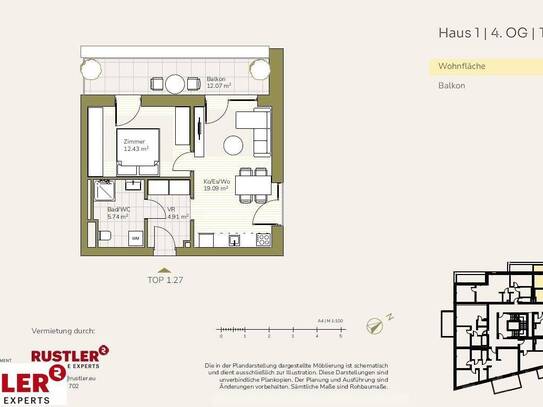 Balkonträume werden wahr: 2-Zimmerwohnung im Projekt Schlosspark