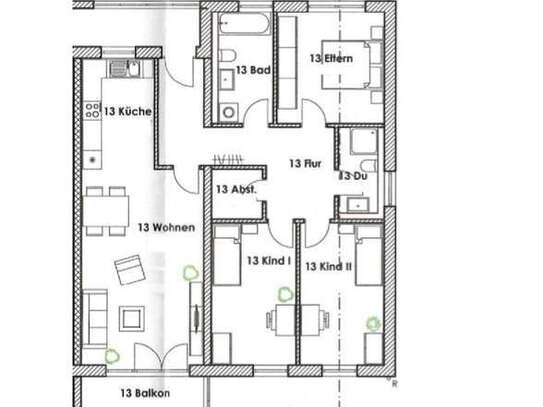 Helle, moderne 4 Zimmer Wohnung 113qm² Wohn- und Nutzfläche