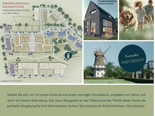 Jetzt Einfamilienhaus-Grundstück im Bauvorhaben "Oberneulander Mühle" sichern.