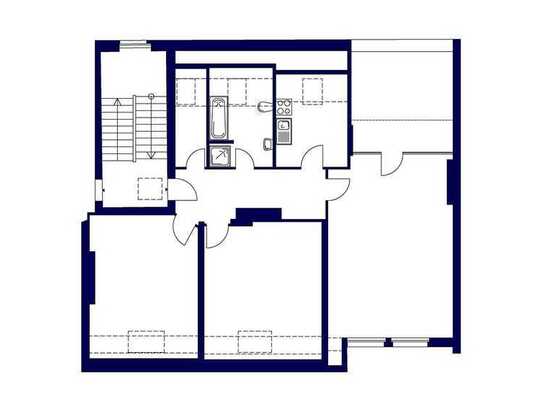 Kapitalanlage: Traumwohnung mit Dusch-/Wannenbad und großer Dachterrasse