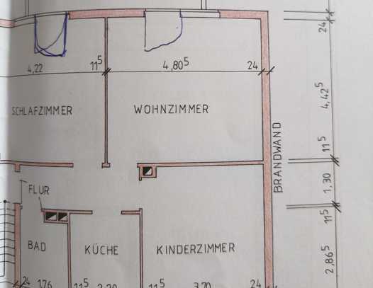 Vermietete 3-Zimmer-Erdgeschosswohnung mit Balkon und Garage