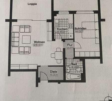 Neu renovierte 2-Zimmer-Wohnung mit geh. Innenausstattung mit EBK in LANGENHAGEN