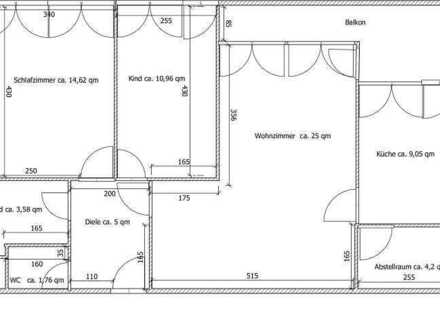 Krefeld Diessem - 3 Zi Wohnung, 76qm - 1. Etage im HH