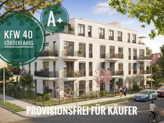 Neubau Projekt Wilhelms Liebe in Berlin Pankow: Vier-Zimmer-Wohnung mit zwei Südost-Balkonen und ein