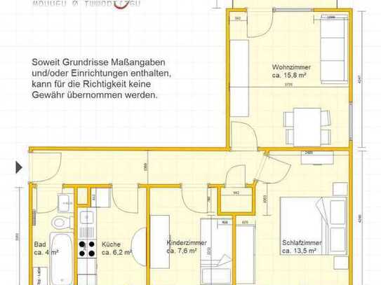 Gut vermietete Kapitalanlage: 2,5-Zimmer-Wohnung mit Balkon und Gartenzugang - ruhige Sackgassenlage