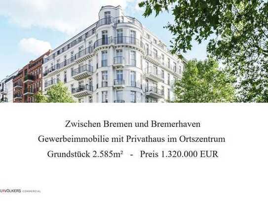 Gewerbeimmobilie mit Privathaus zwischen Bremen und Bremerhaven im Ortskern