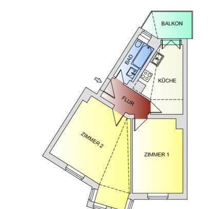 Stilvolle 2-Raum-Wohnung im Altbau mit Balkon und EBK in Berlin Köpenick