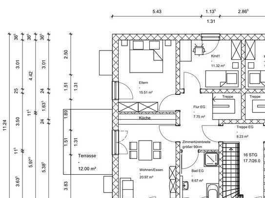 Erstbezug 4,5-Souterrain-Wohnung mit Terrasse in Moorenweis