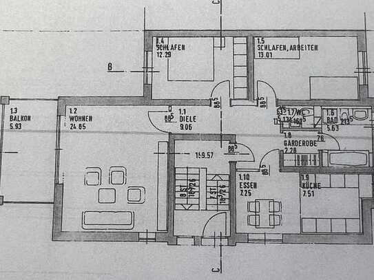 Attraktive und gepflegte 3-Zimmer-Wohnung mit EBK in Bad Homburg