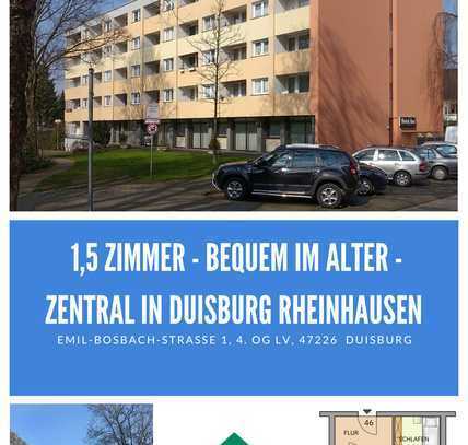 1,5 Zimmer - Bequem im Alter - Zentral in Duisburg Rheinhausen