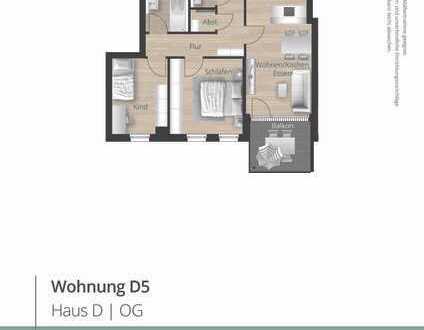 D5 - Moderne 3 Zimmer Wohnung mit Balkon und Gäste WC im Quartier am Schmidbächle